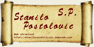 Stanilo Postolović vizit kartica